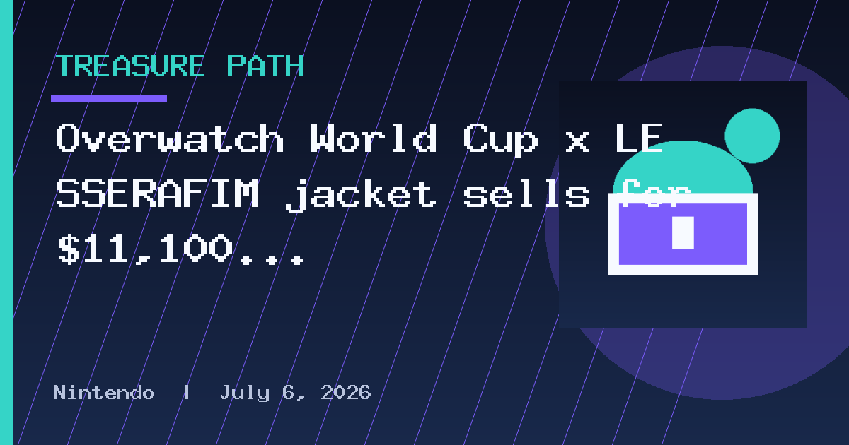 Overwatch World Cup x LE SSERAFIM jacket sells for $11,100
